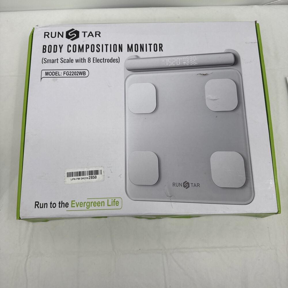 Run Star Body Composition Monitor 400 lb Smart Weight Scale FG2202WB